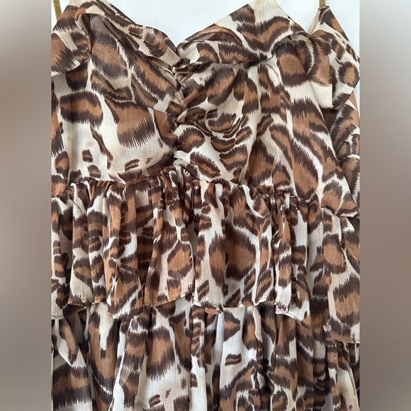 Animal Print Layered Halter Top - Picture 3 of 3